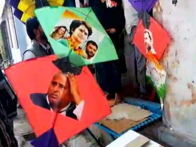 Video : यूपी में नेताओं की तस्वीर वाली पतंगों की मांग...