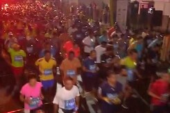 14th Mumbai Marathon Flagged-Off, Indian Olympian Among 42,000 Marathoners 14th Mumbai Marathon Flagged-Off, Indian Olympian Among 42,000 Marathoners
