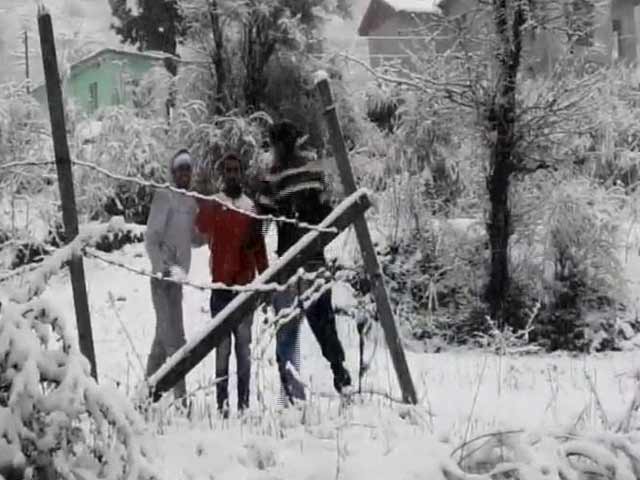 Video : Patnitop Experiences Its First Snowfall Of The Season, Tourists Overjoyed