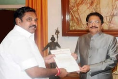 After VK Sasikala Loyalist Palanisamy, Team Panneerselvam Meets Governor After VK Sasikala Loyalist Palanisamy, Team Panneerselvam Meets Governor