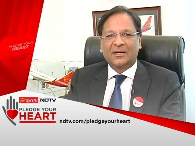 SpiceJet CMD Ajay Singh Supports Pledge Your Heart Campaign