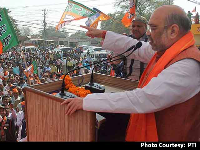 Video : As Amit Shah Campaigned In Allahabad, Akhilesh-Rahul Were A Street Away
