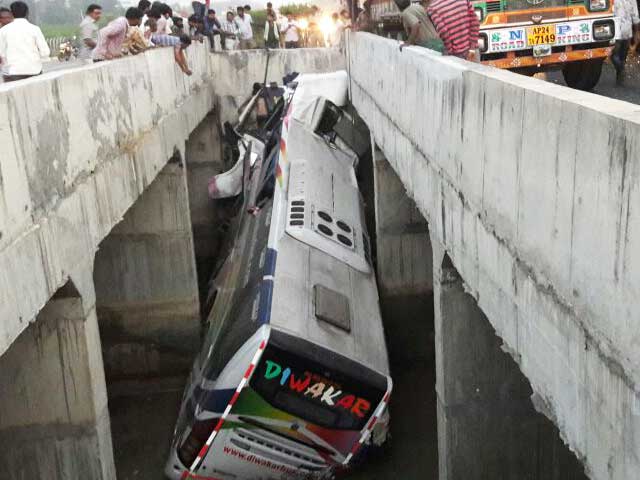 8 Dead, Over 30 Injured After Bus Plunges Into River In Andhra Pradesh