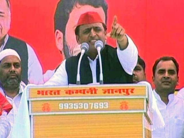 यूपी का महाभारत : भदोही में अखिलेश यादव की रैली