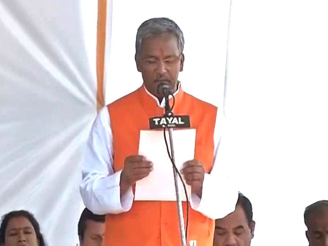 Video : Trivendra Rawat Takes Charge As Uttarakhand Chief Minister