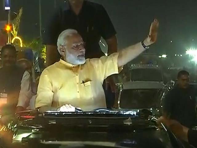 Video : 10,000 Bikers, Disco Lights: PM Modi Leads BJP Show Of Strength In Surat