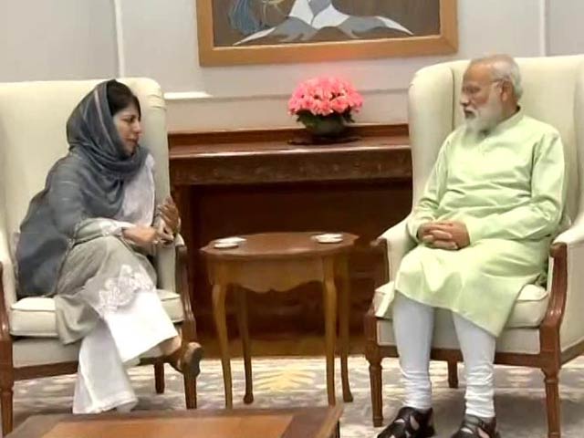 Talks Tough During Stone-Pelting, Firing, Says Mehbooba Mufti, Meets PM