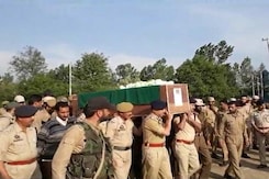 Thousands At Terrorist's Funeral In Kashmir, Just Family For Cop He Shot Thousands At Terrorist's Funeral In Kashmir, Just Family For Cop He Shot