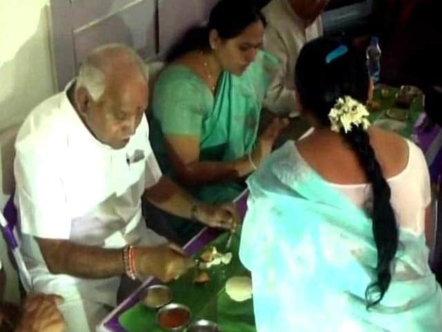 Video : After BS Yeddyurappa Eats Hotel Food At Dalit Home, BJP Explains Why