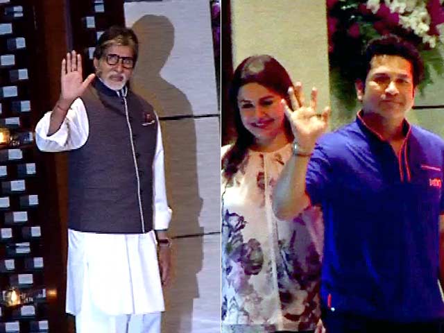 Video : Big B, Sachin At Ambani Party For Mumbai Indians