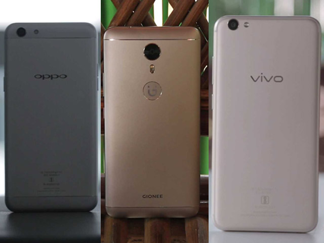 ओप्पो एफ3 बनाम वीवो वी5एस बनाम जियोनी ए1: बेस्ट मिड-रेंज सेल्फी फोन कौन?