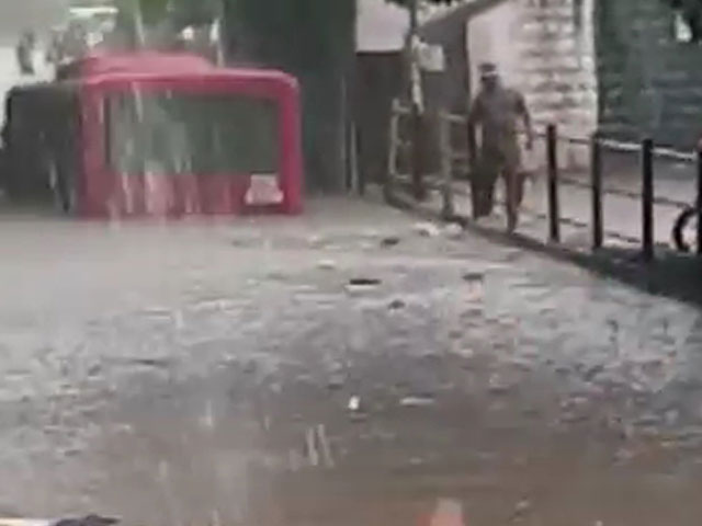 Caught On Camera: Bus Trapped In Waterlogged Underpass In Surat