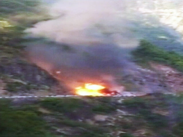 उत्तराखंड : हाइवे-58 पर गैस सिलिंडर से भरे एक ट्रक में आग