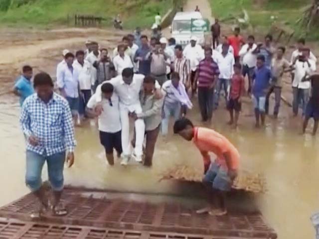 'They Felt Elated': Odisha MLA Carried By Supporters Through Muddy Stretch