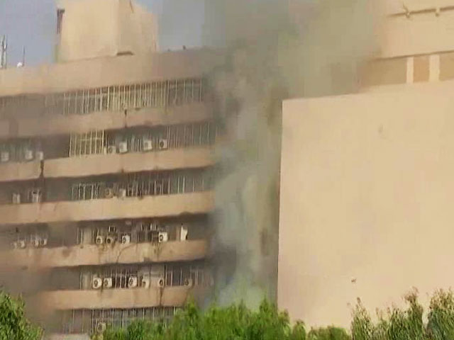 Huge Fire At Delhi's Lok Nayak Bhawan, 26 Fire Engines Sent In