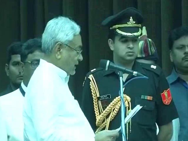 Nitish Kumar Takes Oath As Chief Minister, BJP Joins Government