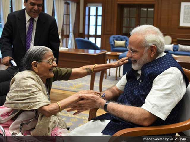 Video : 103-Year-Old Woman Ties Rakhi To PM Narendra Modi