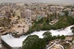 Residents 'Trapped' As Bengaluru Lakes Froth Like Never Before Residents 'Trapped' As Bengaluru Lakes Froth Like Never Before