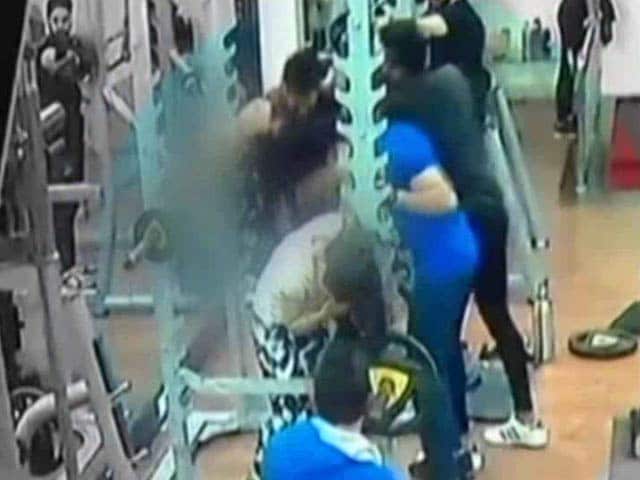 Video : Enraged Man Punches And Kicks Woman In Indore Gym. Caught On CCTV