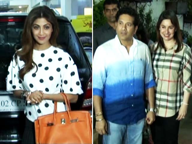 Sachin Tendulkar & Shilpa Shetty At The Screening Of <i>Sniff</i>