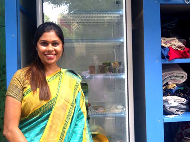 Anyone Can Eat Anything They Like From This Woman's Fridge, For Free