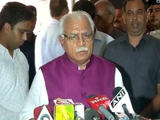 Video : ML Khattar Says 'Satisfied' With His Own Management Of Dera Violence