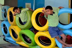 Playgrounds For Children From Scrap Tyres Playgrounds For Children From Scrap Tyres