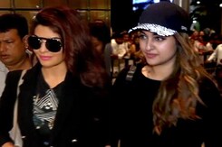 Spotted! Jacqueline Fernandez and Sonakshi Sinha At Mumbai Airport Spotted! Jacqueline Fernandez and Sonakshi Sinha At Mumbai Airport