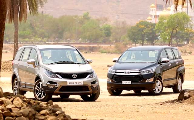 Tata Hexa Vs Toyota Innova Crysta Comparison Review