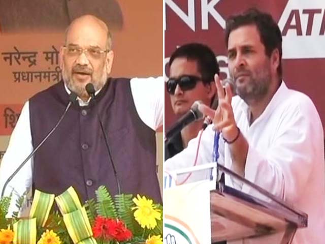 Amit Shah In Amethi vs Rahul Gandhi In Gujarat Roadshow