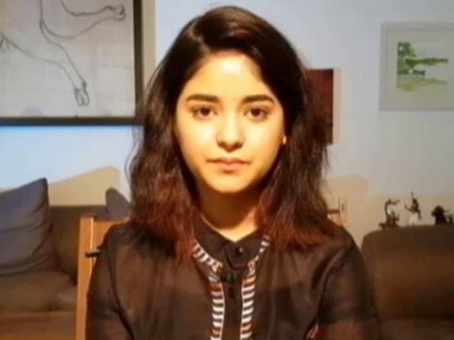 Video : Don't Agree With The Term 'Role Model': Zaira Wasim