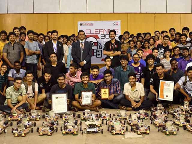 Robots Made By IIT Students Sweep Their Way To Record Books