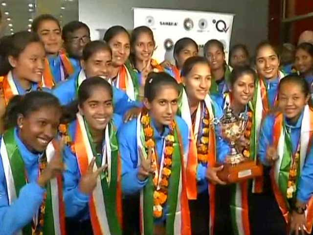 Video : Indian Women's Team Receive Grand Welcome After Asia Cup Hockey Triumph