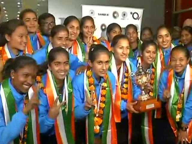 Indian Women's Team Receive Grand Welcome After Asia Cup Hockey Triumph