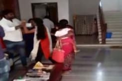 Telangana Youth Leader Beats Up Wife, Caught On Camera Telangana Youth Leader Beats Up Wife, Caught On Camera
