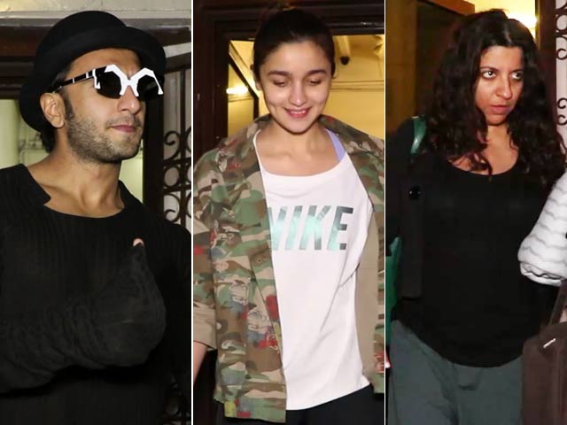 Spotted! Zoya Akhtar With 'Gully Boy' Actors Alia Bhatt & Ranveer Singh