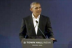 <i>Bahut Dhanyavad</i>, Says Barack Obama At Town Hall In Delhi <i>Bahut Dhanyavad</i>, Says Barack Obama At Town Hall In Delhi