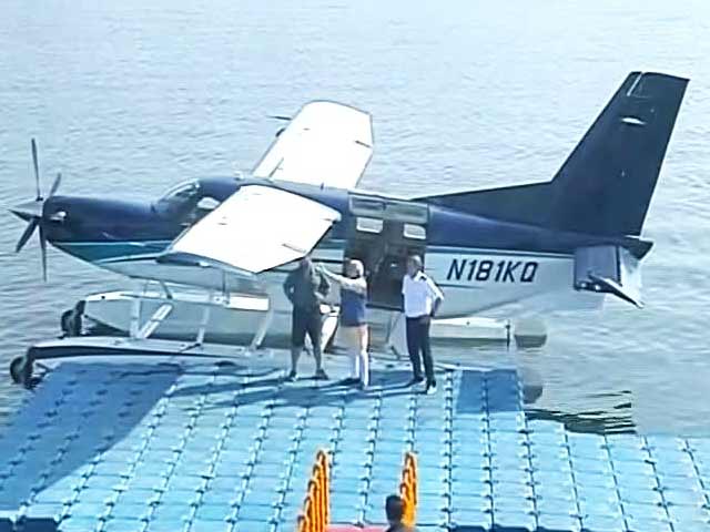 PM Modi's Seaplane Ride On Sabarmati On Last Day Of Gujarat Campaign