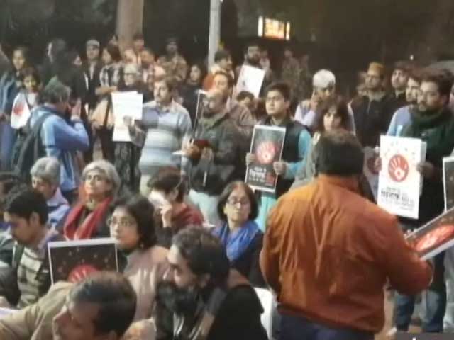 सद्भाव, सहिष्णुता के हक में संसद मार्ग पर निकाला गया मोर्चा