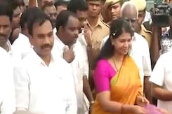 Back In Chennai After 2G Verdict, A Raja And Kanimozhi Meet Karunanidhi Back In Chennai After 2G Verdict, A Raja And Kanimozhi Meet Karunanidhi