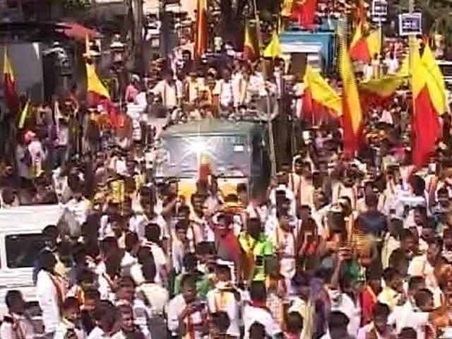 Protest In Bengaluru Demands Karnataka Jobs Be Reserved For Kannadigas
