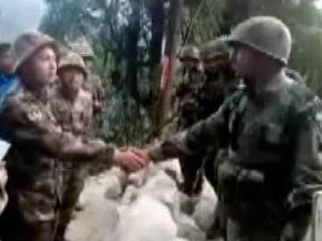 Video : On Camera, Indian Chinese Soldiers Shake Hands, End Transgression Row
