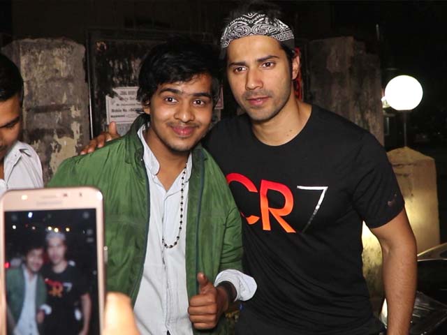 Spotted! Varun Dhawan With His Fans Outside Soojit Sircar's Office