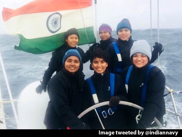 Video : Indian Navy's All-Woman Crew Crosses Roughest Stretch Of Water On Earth