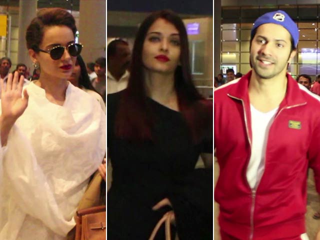 Spotted! Varun, Kangana, Abhishek & Aishwarya At Mumbai Airport