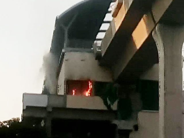 Video : Fire Breaks Out At Hitech City Station Of Newly Built Hyderabad Metro
