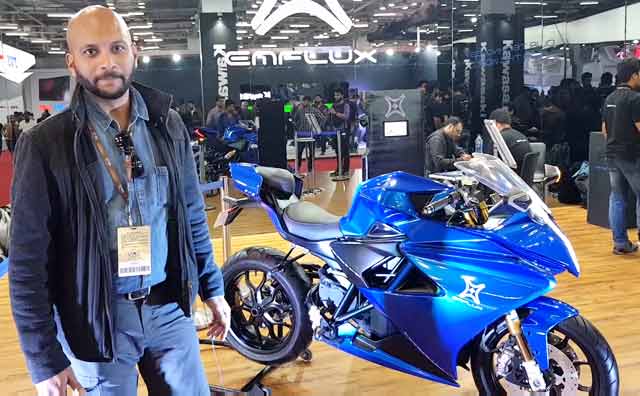 Auto Expo 2018: Emflux One, India's First Electric Superbike Unveiled