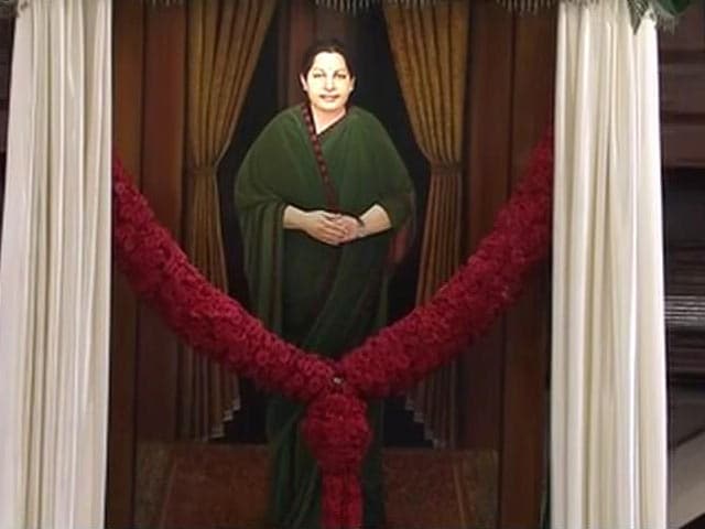 Video : Tamil Nadu Assembly Gets Jayalalithaa Portrait, DMK Calls It "Disgrace"
