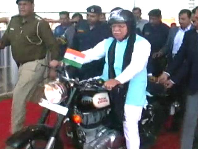 जींद में अमित शाह की मेगा बाइक रैली