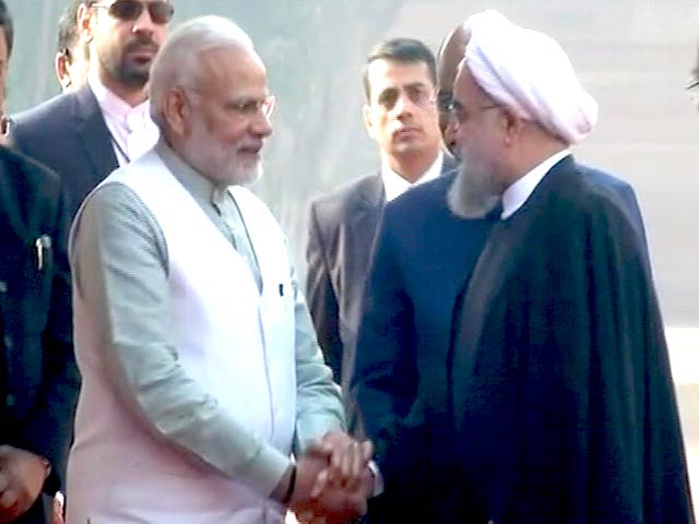 भारत दौरे पर आए ईरानी राष्ट्रपति रूहानी ने PM मोदी से की मुलाकात